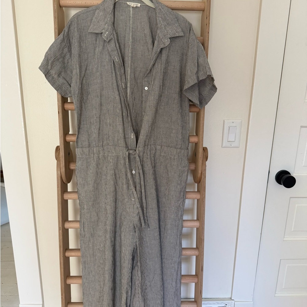 Eileen Fisher Black and White Striped Shirt